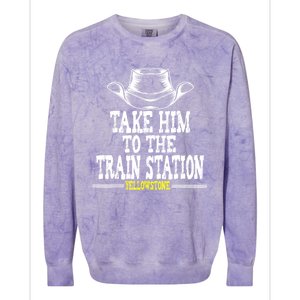 Take Him To The Train Station Apparel Colorblast Crewneck Sweatshirt