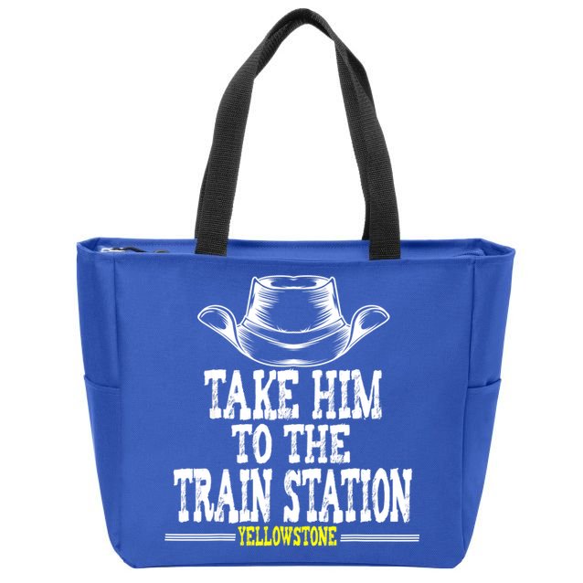 Take Him To The Train Station Apparel Zip Tote Bag