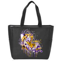 Tigers Half Tiger Face Zip Tote Bag