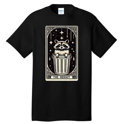 The Hermit Tarot Card Mystic Funny Raccoon Tall T-Shirt