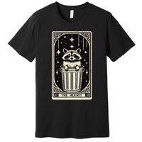 The Hermit Tarot Card Mystic Funny Raccoon Premium T-Shirt