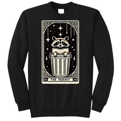 The Hermit Tarot Card Mystic Funny Raccoon Tall Sweatshirt