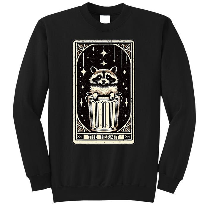 The Hermit Tarot Card Mystic Funny Raccoon Tall Sweatshirt