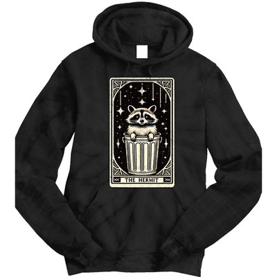 The Hermit Tarot Card Mystic Funny Raccoon Tie Dye Hoodie