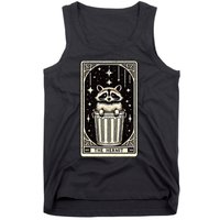 The Hermit Tarot Card Mystic Funny Raccoon Tank Top