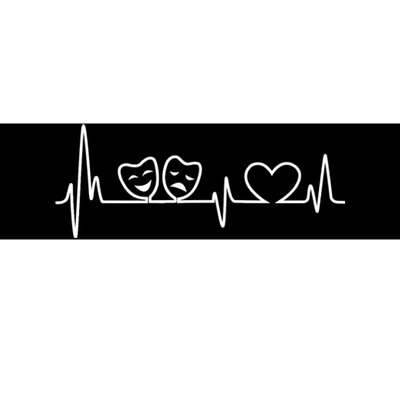 Theatre Heartbeat Theater Gift Nerd Drama Rehearsal Gift Bumper Sticker