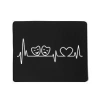 Theatre Heartbeat Theater Gift Nerd Drama Rehearsal Gift Mousepad