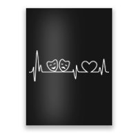 Theatre Heartbeat Theater Gift Nerd Drama Rehearsal Gift Poster