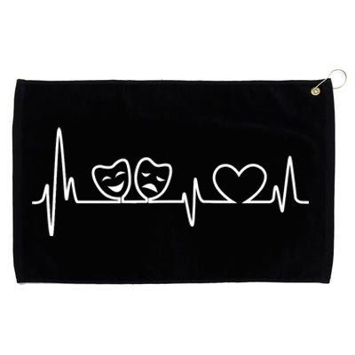 Theatre Heartbeat Theater Gift Nerd Drama Rehearsal Gift Grommeted Golf Towel