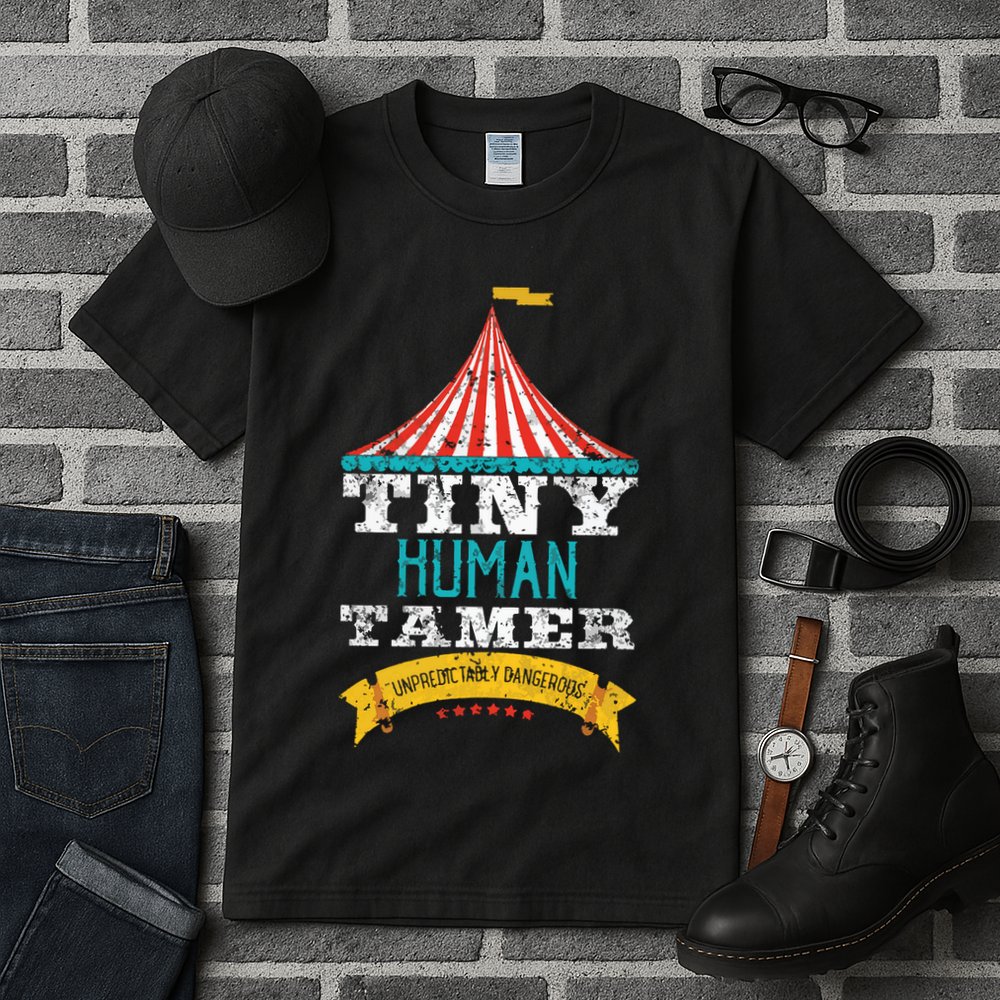Tiny Human Tamer Circus Teacher Cute Childcare Provider Tall T-Shirt
