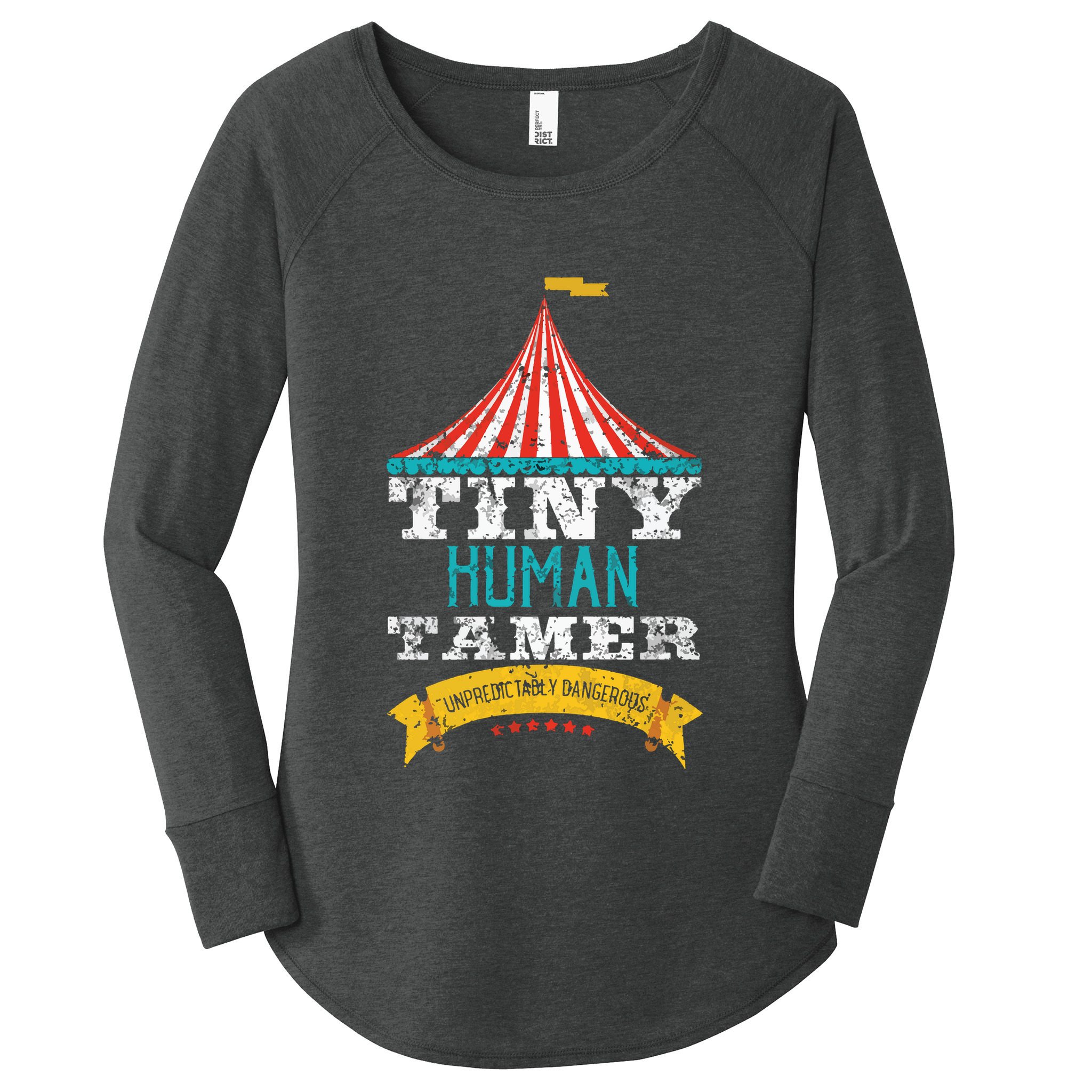 Tiny Human Tamer Circus Teacher Cute Childcare Provider Women's Perfect Tri Tunic Long Sleeve Shirt