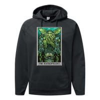 The Hierophant Tarot Card Cthulhu Classic Horror Halloween Performance Fleece Hoodie