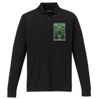 The Hierophant Tarot Card Cthulhu Classic Horror Halloween Performance Long Sleeve Polo