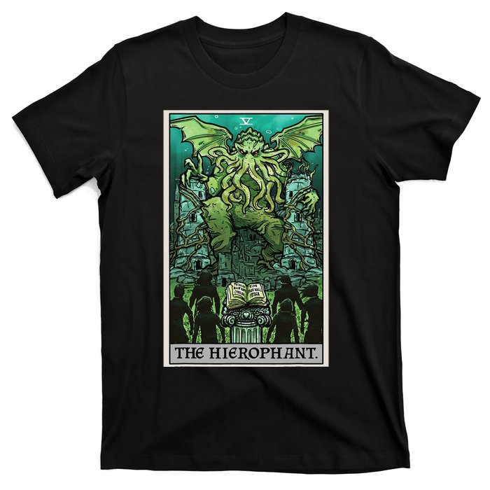 The Hierophant Tarot Card Cthulhu Classic Horror Halloween T-Shirt