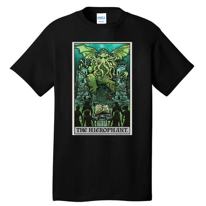 The Hierophant Tarot Card Cthulhu Classic Horror Halloween Tall T-Shirt