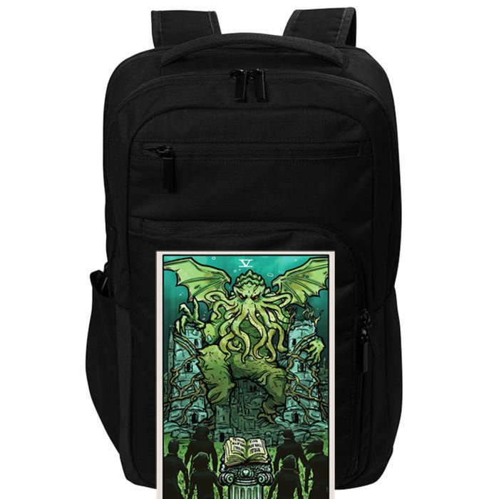 The Hierophant Tarot Card Cthulhu Classic Horror Halloween Impact Tech Backpack