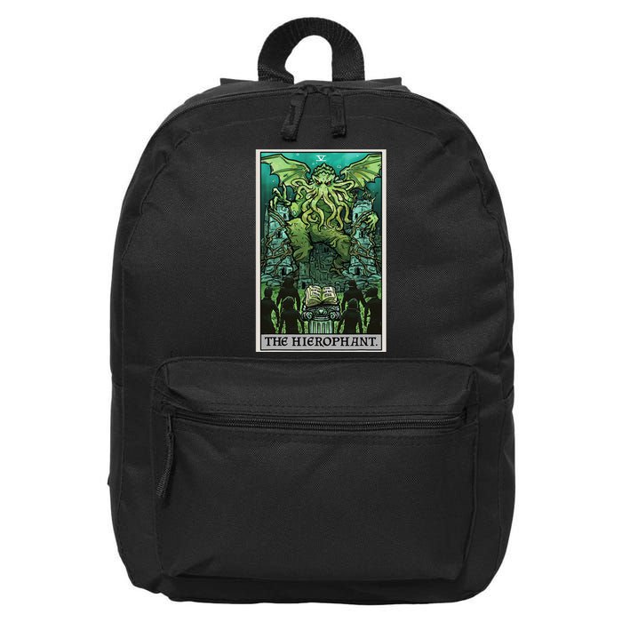 The Hierophant Tarot Card Cthulhu Classic Horror Halloween 16 in Basic Backpack