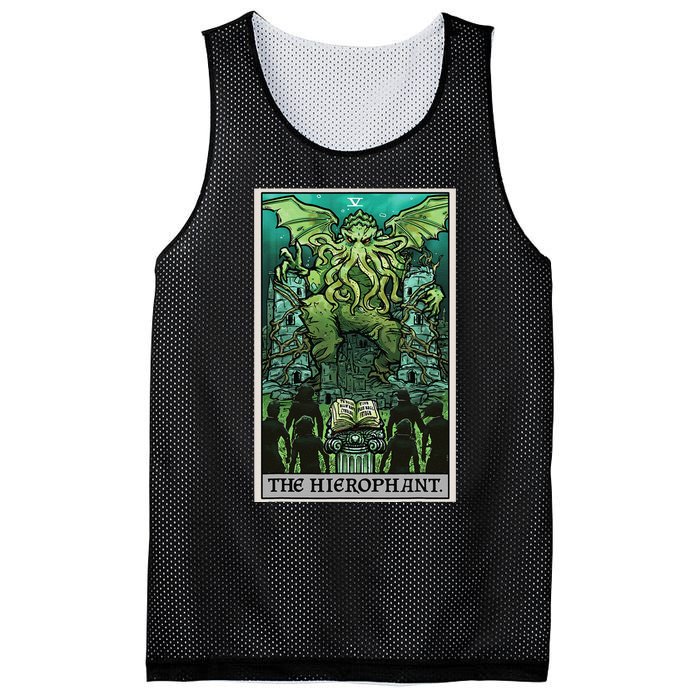 The Hierophant Tarot Card Cthulhu Classic Horror Halloween Mesh Reversible Basketball Jersey Tank