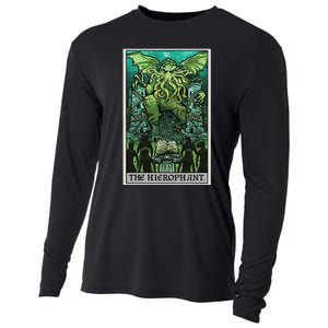 The Hierophant Tarot Card Cthulhu Classic Horror Halloween Cooling Performance Long Sleeve Crew