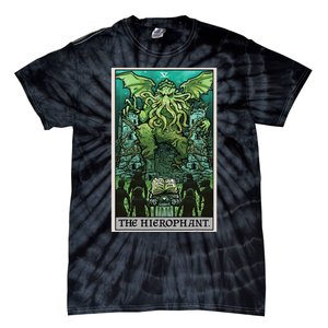 The Hierophant Tarot Card Cthulhu Classic Horror Halloween Tie-Dye T-Shirt