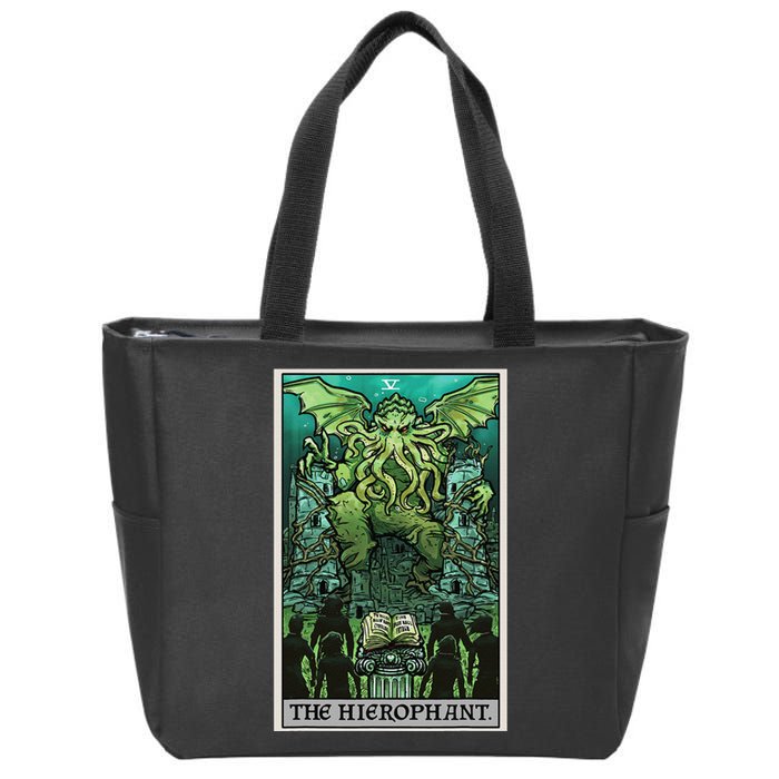 The Hierophant Tarot Card Cthulhu Classic Horror Halloween Zip Tote Bag