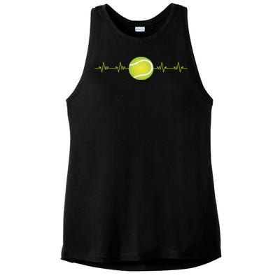 Tennis Heartbeat Ladies PosiCharge Tri-Blend Wicking Tank