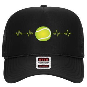 Tennis Heartbeat High Crown Mesh Back Trucker Hat