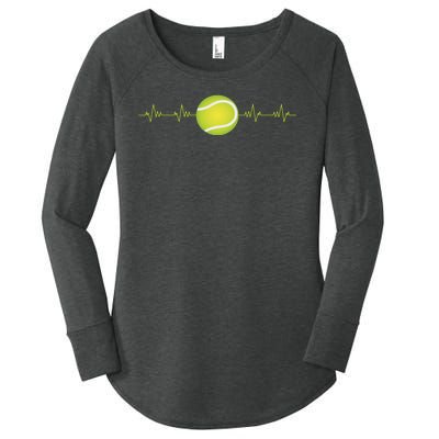 Tennis Heartbeat Women's Perfect Tri Tunic Long Sleeve Shirt