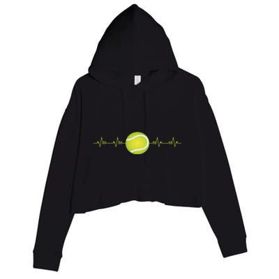 Tennis Heartbeat Crop Fleece Hoodie