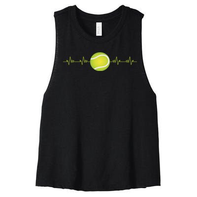 Tennis Heartbeat Women's Racerback Cropped Tank