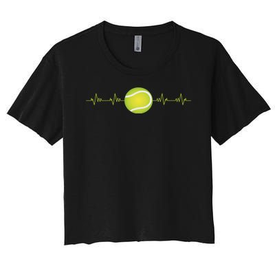 Tennis Heartbeat Women's Crop Top Tee