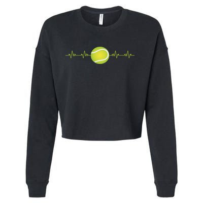 Tennis Heartbeat Cropped Pullover Crew