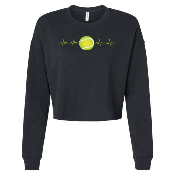 Tennis Heartbeat Cropped Pullover Crew