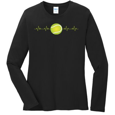 Tennis Heartbeat Ladies Long Sleeve Shirt