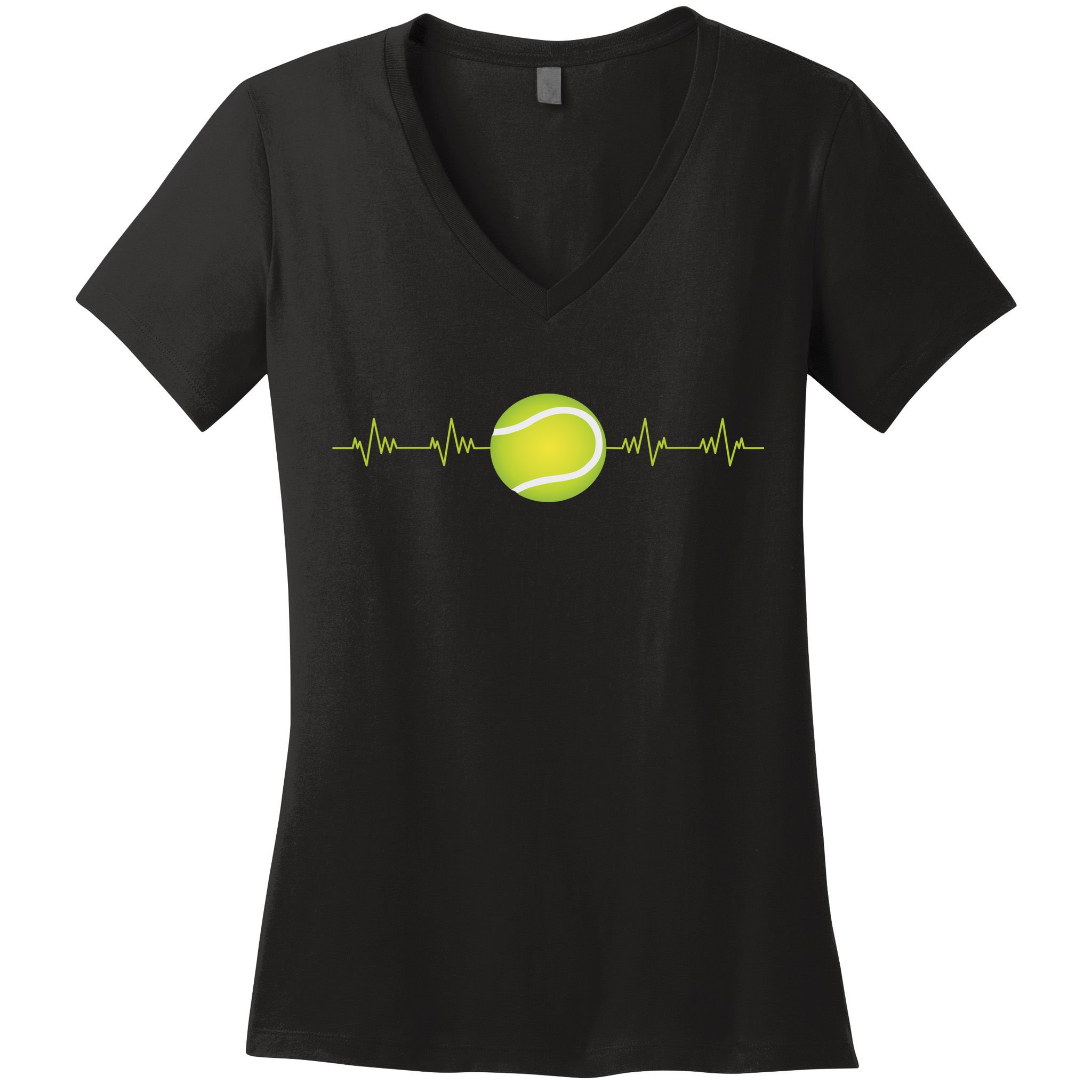 Tennis Heartbeat Women's V-Neck T-Shirt
