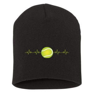 Tennis Heartbeat Short Acrylic Beanie