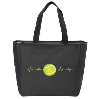 Tennis Heartbeat Zip Tote Bag
