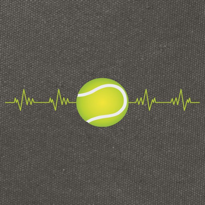 Tennis Heartbeat Cotton Canvas Backpack