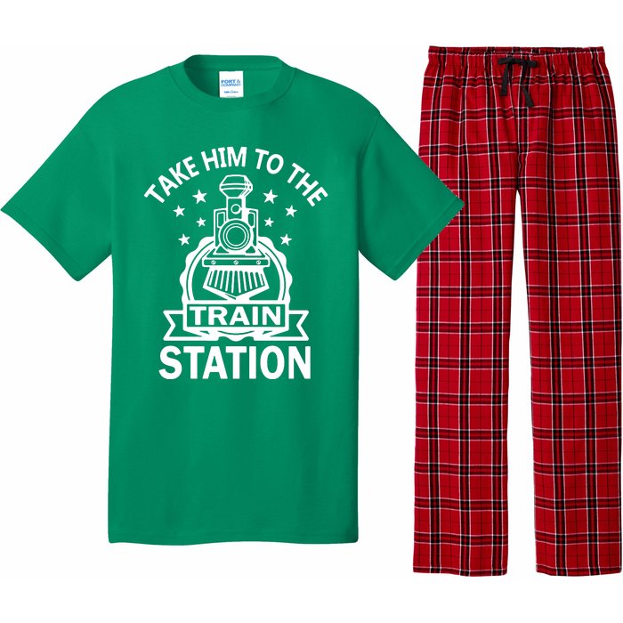 Take Him To The Train Station Pajama Set