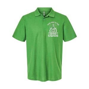 Take Him To The Train Station Softstyle Adult Sport Polo