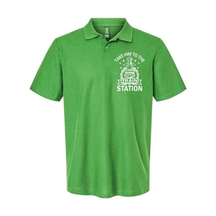 Take Him To The Train Station Softstyle Adult Sport Polo