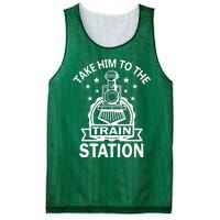 Take Him To The Train Station Mesh Reversible Basketball Jersey Tank