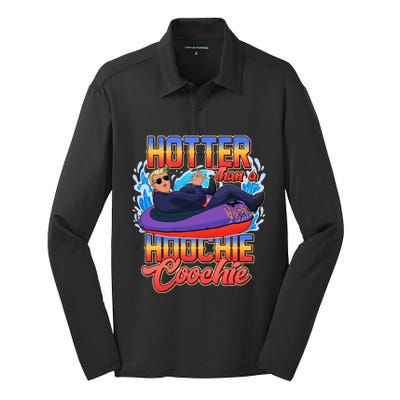 Trump Hotter Than A Hoochie Coochie Silk Touch Performance Long Sleeve Polo