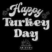 Thanksgiving Happy Turkey Day Vintage Text Button