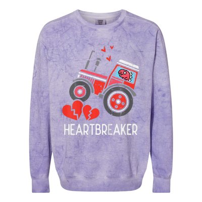 Tractor Heartbreaker Truck Valentines Day Colorblast Crewneck Sweatshirt