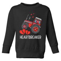 Tractor Heartbreaker Truck Valentines Day Toddler Sweatshirt