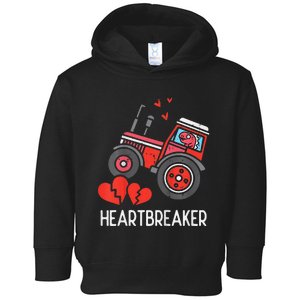 Tractor Heartbreaker Truck Valentines Day Toddler Hoodie