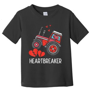 Tractor Heartbreaker Truck Valentines Day Toddler T-Shirt