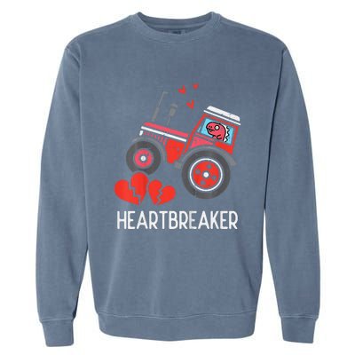 Tractor Heartbreaker Truck Valentines Day Garment-Dyed Sweatshirt