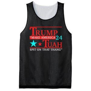 Trump Hawk Tuah Viral Meme Humor Mesh Reversible Basketball Jersey Tank